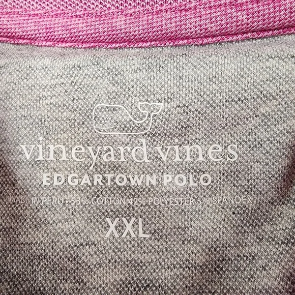 Vineyard Vines Pink Polo Shirt Mens XXL Short Sleeve Whale Logo Edgartown - Picture 3 of 8